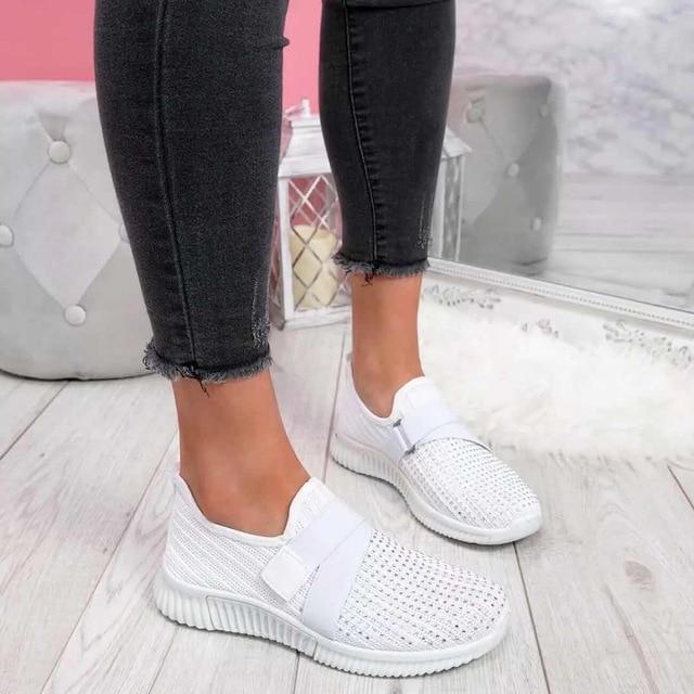 Scarpe da donna senza lacci con velcro - Comfort massimo e mantenimento della postura