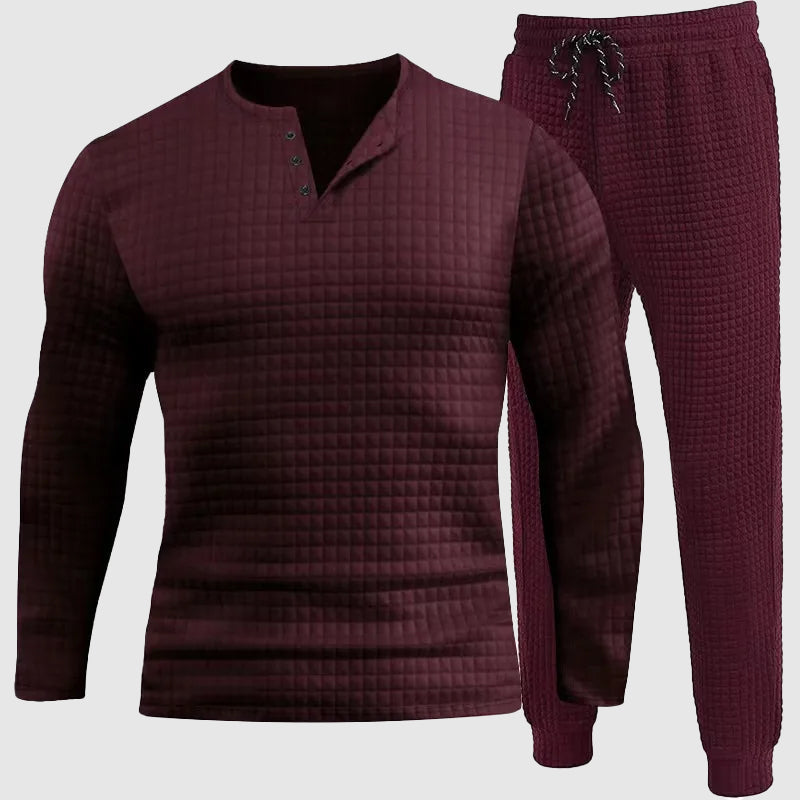 Set completo da uomo con maniche lunghe e pantaloni corti per il massimo comfort di vestibilità