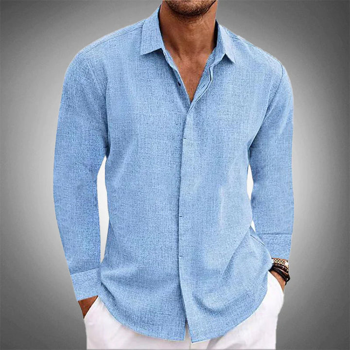 Gilet elegante da uomo a maniche lunghe, regolabile e trasparente, con collo punzonato alla moda