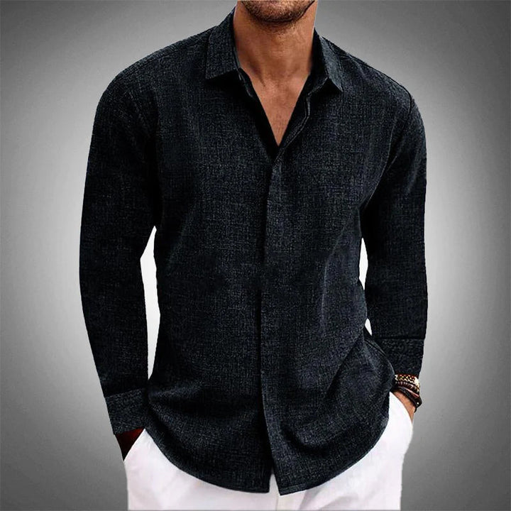 Gilet elegante da uomo a maniche lunghe, regolabile e trasparente, con collo punzonato alla moda