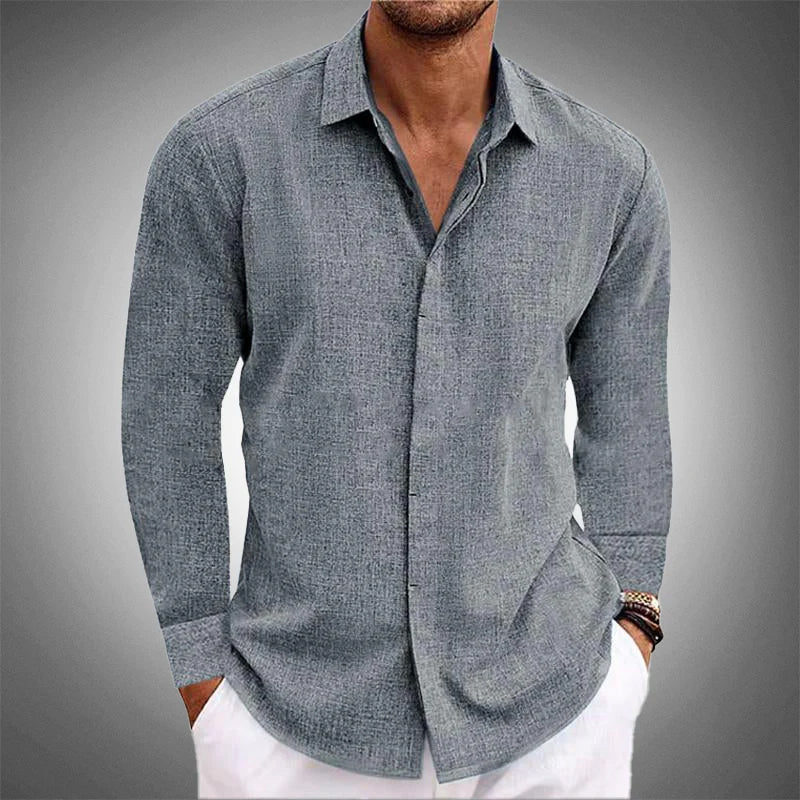 Gilet elegante da uomo a maniche lunghe, regolabile e trasparente, con collo punzonato alla moda