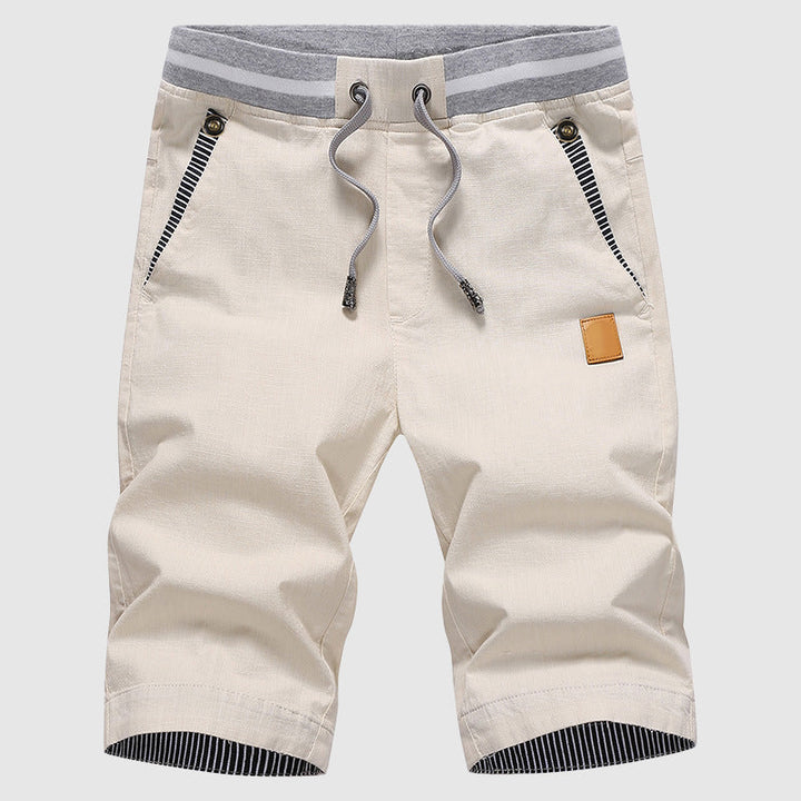 Pantaloncini da uomo slim fit con coulisse e tasche con zip - comfort e stile al ginocchio