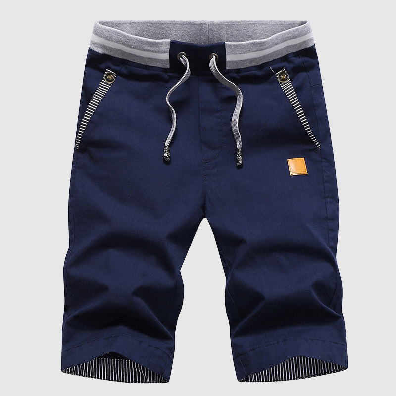 Pantaloncini da uomo slim fit con coulisse e tasche con zip - comfort e stile al ginocchio
