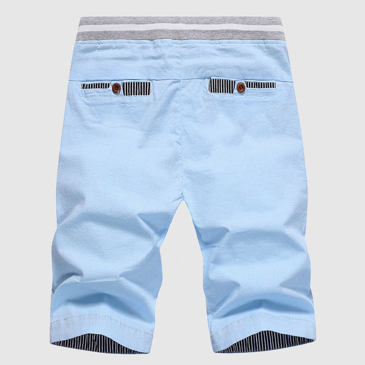 Pantaloncini da uomo slim fit con coulisse e tasche con zip - comfort e stile al ginocchio