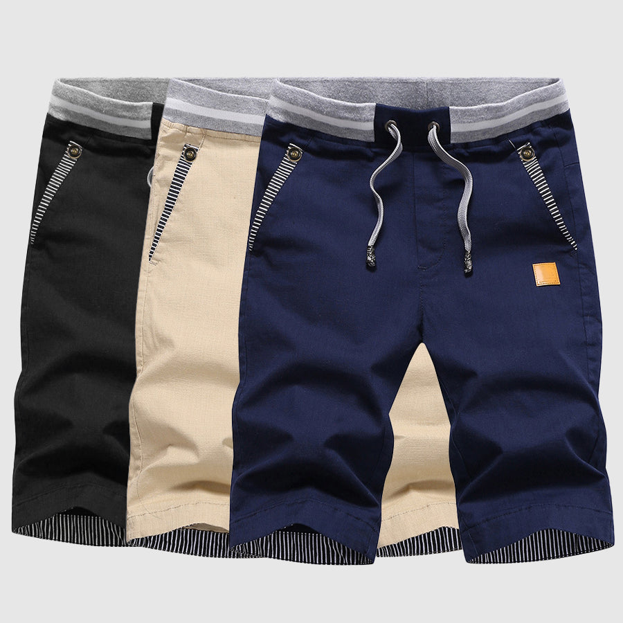 Pantaloncini da uomo slim fit con coulisse e tasche con zip - comfort e stile al ginocchio