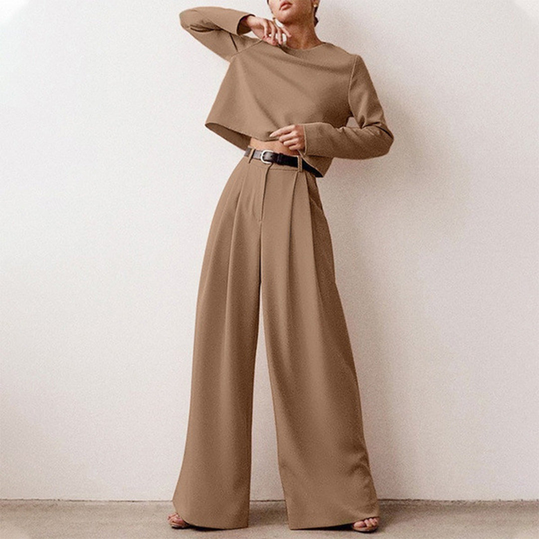 Sarah - Elegante e confortevole set palazzo in due pezzi per un look elegante