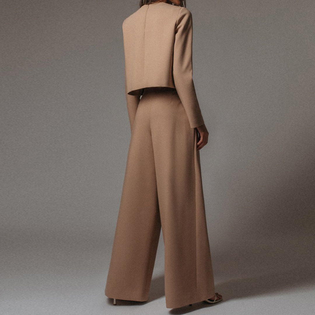 Sarah - Elegante e confortevole set palazzo in due pezzi per un look elegante