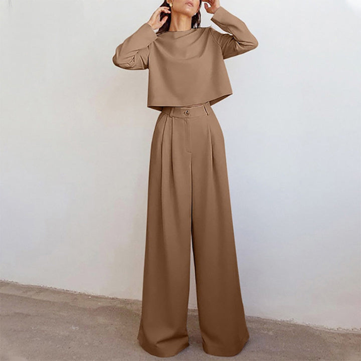 Sarah - Elegante e confortevole set palazzo in due pezzi per un look elegante