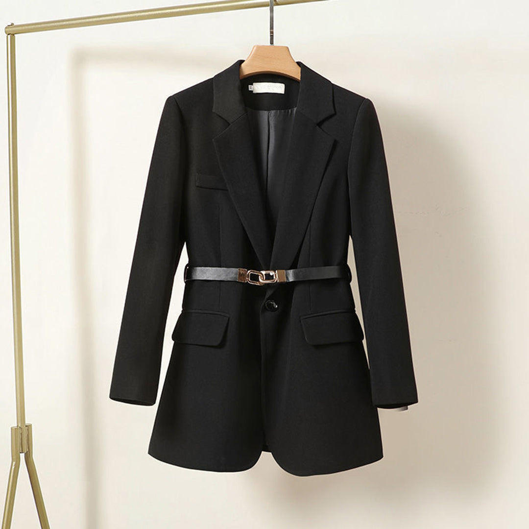 Giacca lunga elegante da donna con cintura - LISA per un look elegante