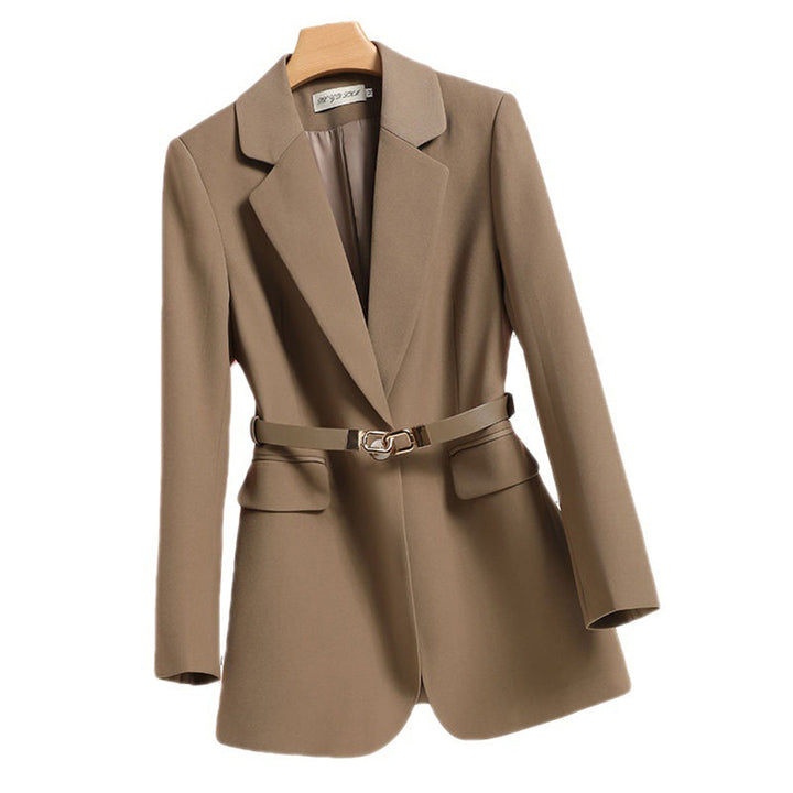 Giacca lunga elegante da donna con cintura - LISA per un look elegante
