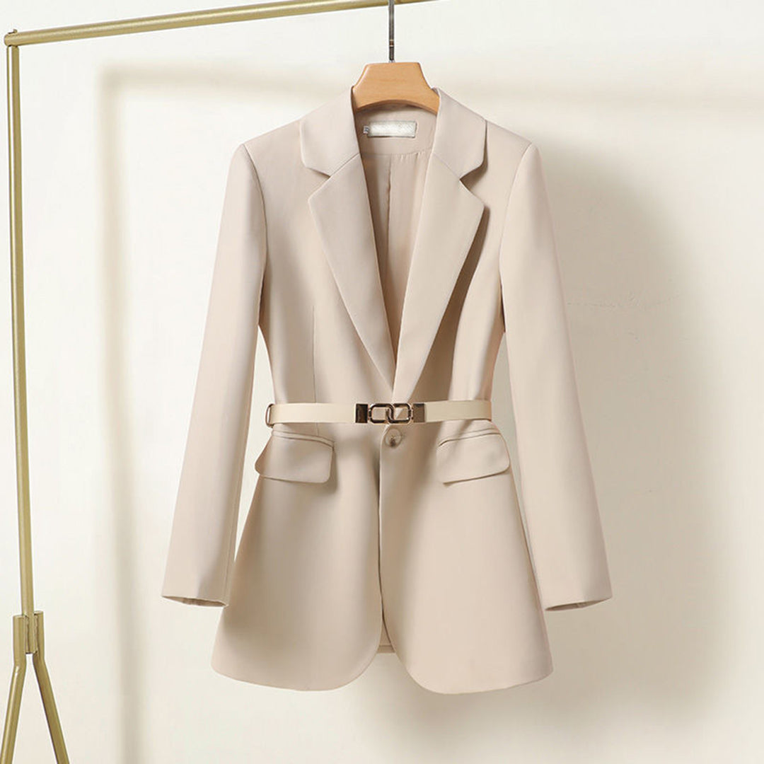 Giacca lunga elegante da donna con cintura - LISA per un look elegante