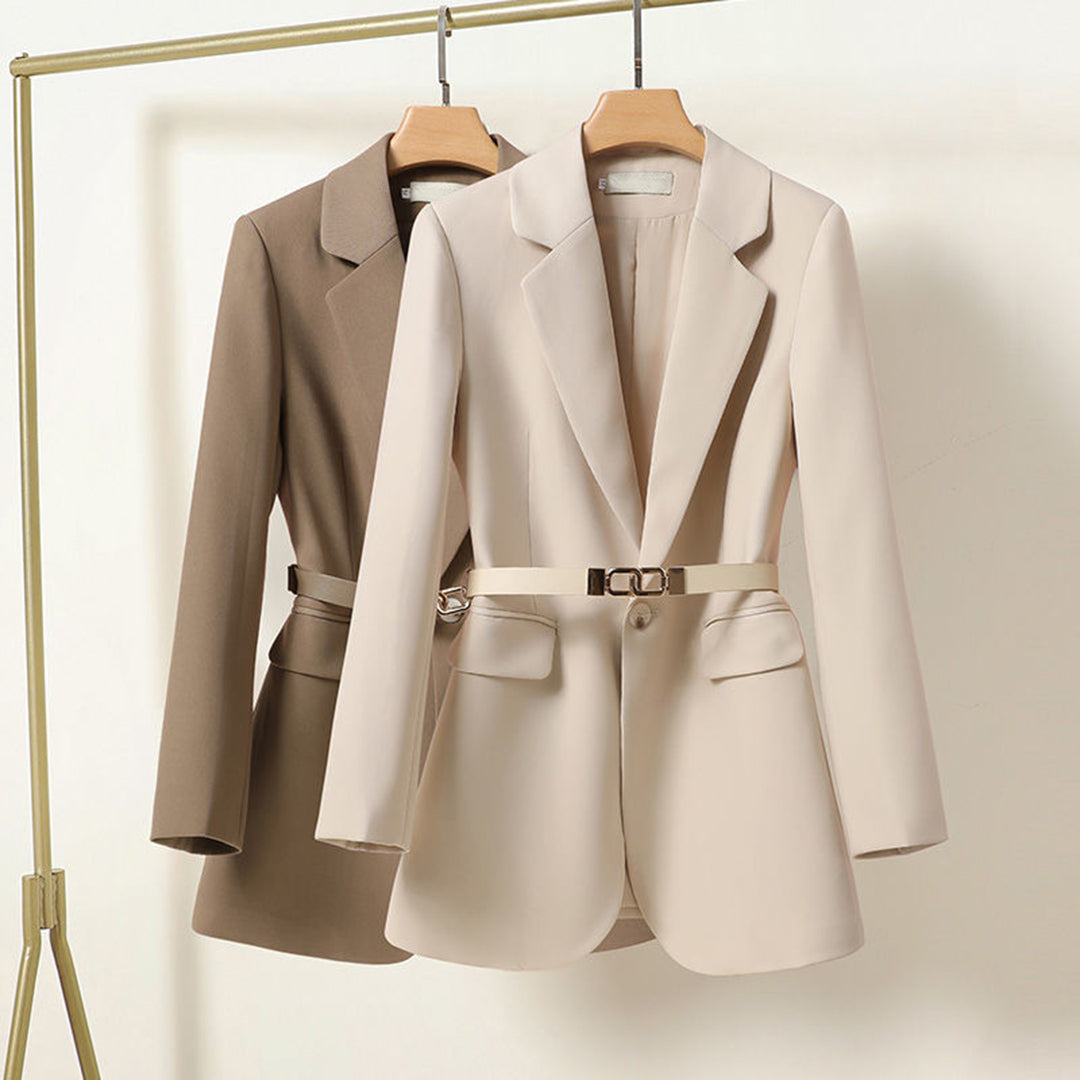 Giacca lunga elegante da donna con cintura - LISA per un look elegante