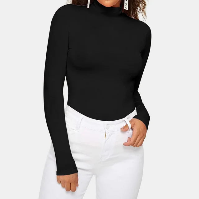 Body de golf per donne - Coupe élastique confortable avec manches longues élégantes - l'indispensable parfait pour la superposition
