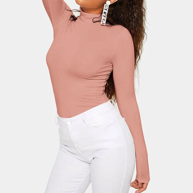 Body de golf per donne - Coupe élastique confortable avec manches longues élégantes - l'indispensable parfait pour la superposition