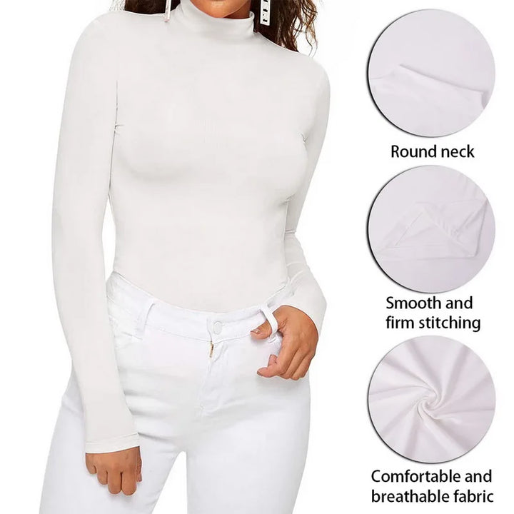 Body de golf per donne - Coupe élastique confortable avec manches longues élégantes - l'indispensable parfait pour la superposition