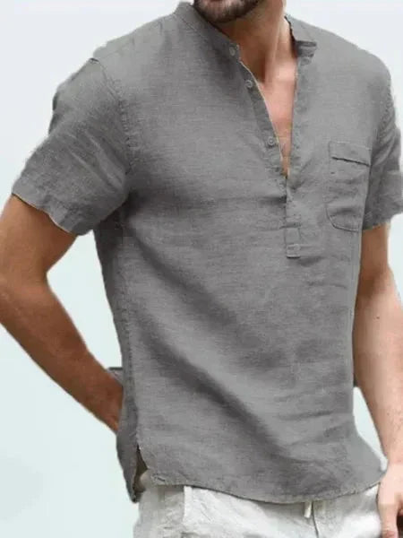 Camicia da uomo foderata in tangerine - leggera e traspirante per l'uso quotidiano