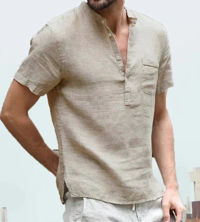 Camicia da uomo foderata in tangerine - leggera e traspirante per l'uso quotidiano