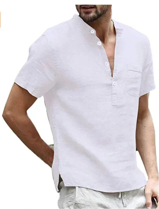 Camicia da uomo foderata in tangerine - leggera e traspirante per l'uso quotidiano