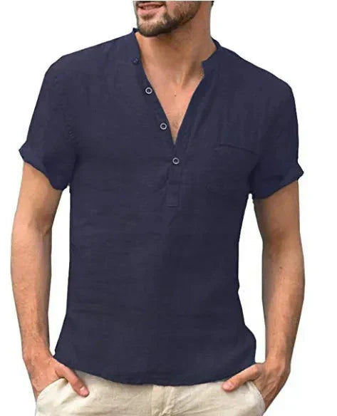 Camicia da uomo foderata in tangerine - leggera e traspirante per l'uso quotidiano