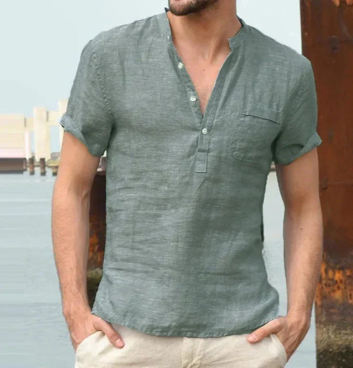 Camicia da uomo foderata in tangerine - leggera e traspirante per l'uso quotidiano