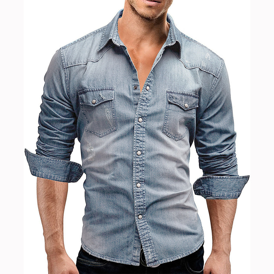 LARRY Elegante camicia a maniche lunghe - che unisce il comfort casual allo stile sofisticato