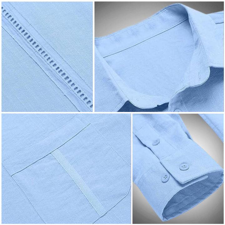 Gilet leggero da uomo a maniche lunghe con botone e colletto classico - trasparente, elegante e ideale per lo stile di tutti i giorni