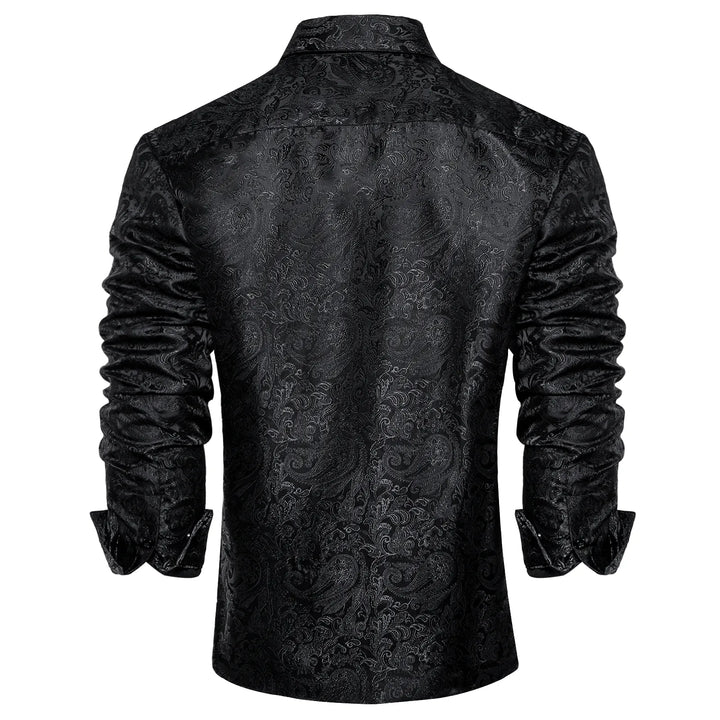 Elegante camicia da uomo oversize con collo alto, ideale per lo stile casual di tutti i giorni