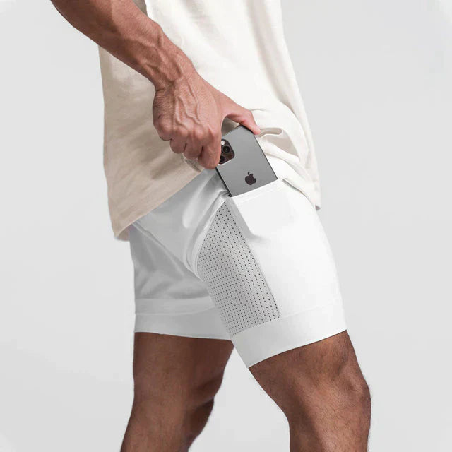 Pantaloncini a compressione Double Gauge da uomo di alta qualità - massima prestazione e comfort