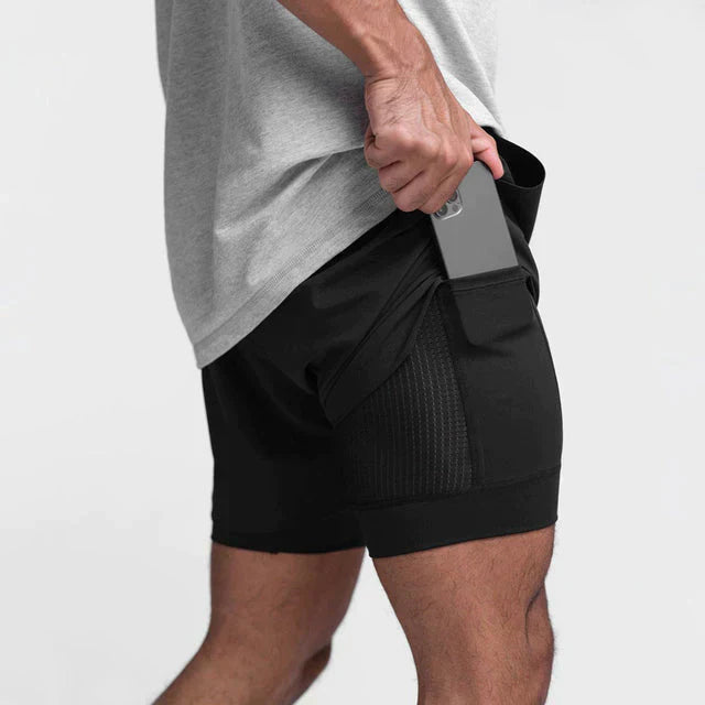Pantaloncini a compressione Double Gauge da uomo di alta qualità - massima prestazione e comfort