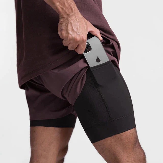 Pantaloncini a compressione Double Gauge da uomo di alta qualità - massima prestazione e comfort