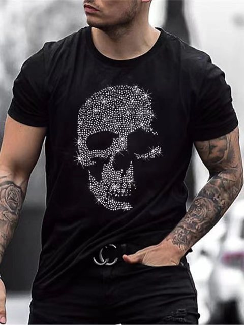 Elegante T-shirt Slim-Fit da uomo con paillettes - per dare un tocco di luce al vostro look