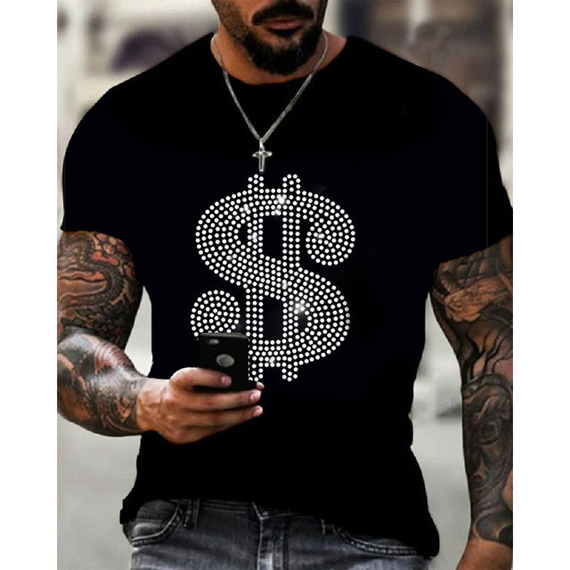 Elegante T-shirt Slim-Fit da uomo con paillettes - per dare un tocco di luce al vostro look