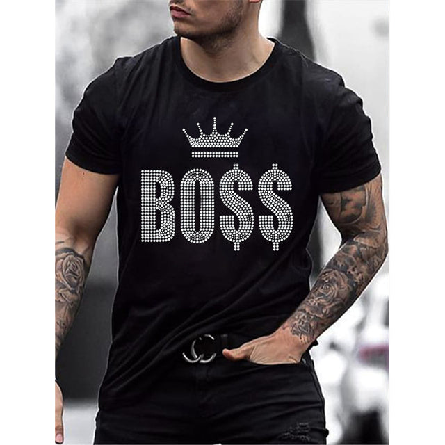 Elegante T-shirt Slim-Fit da uomo con paillettes - per dare un tocco di luce al vostro look