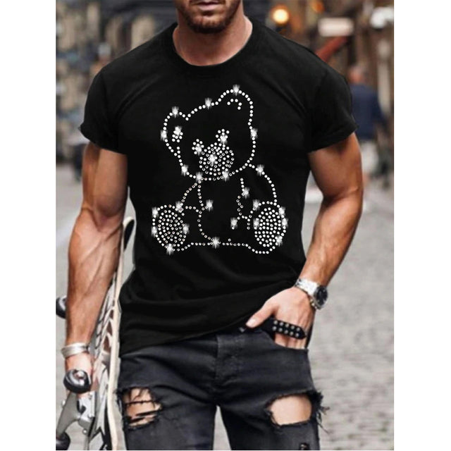 Elegante T-shirt Slim-Fit da uomo con paillettes - per dare un tocco di luce al vostro look