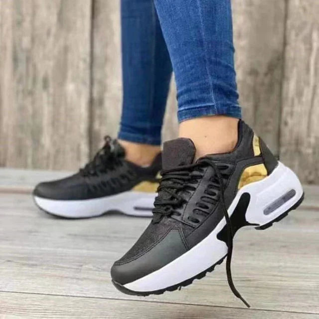 Sneakers da donna con lacci, leggere e ariose - calzature comode per tutti i giorni