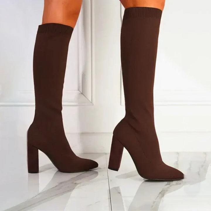 Liyke - Sexy ed eleganti stivali al ginocchio da donna con elastico per uno stile unico