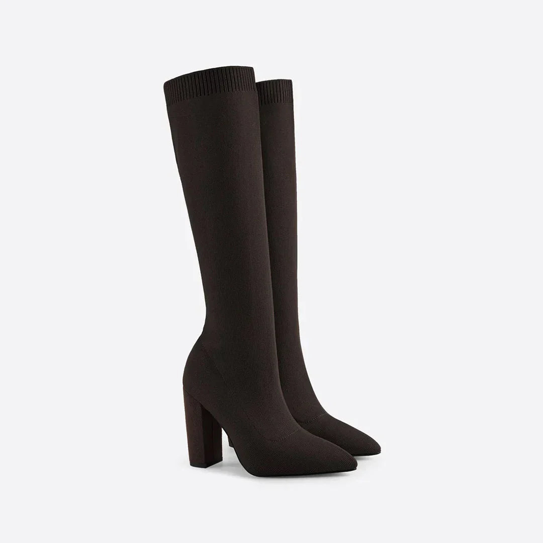 Liyke - Sexy ed eleganti stivali al ginocchio da donna con elastico per uno stile unico
