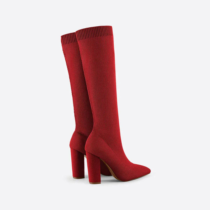 Liyke - Sexy ed eleganti stivali al ginocchio da donna con elastico per uno stile unico