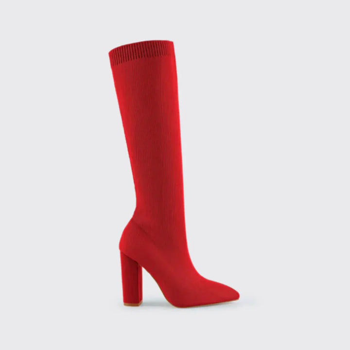 Liyke - Sexy ed eleganti stivali al ginocchio da donna con elastico per uno stile unico