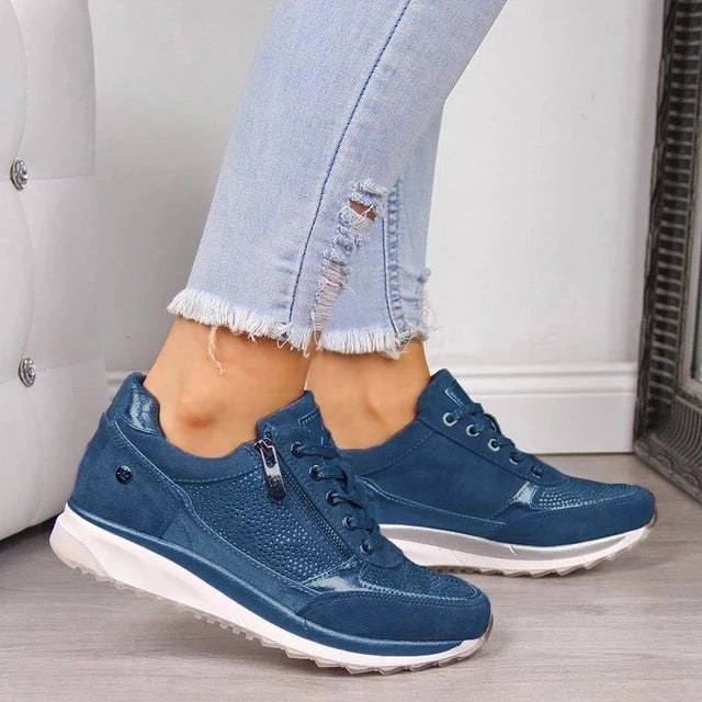 Sneakers da donna traspiranti con rete e supporto ortopedico per il massimo comfort