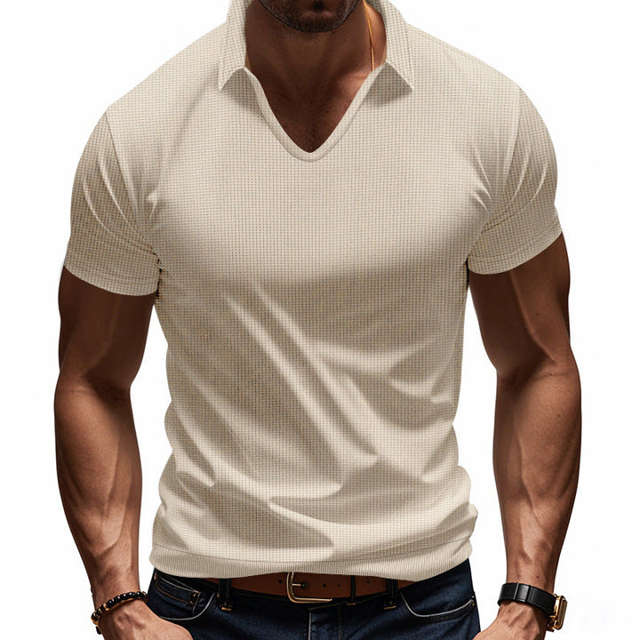 Polo da uomo Coupe Décontractée con scollo a V, maniche corte - abbigliamento confortevole e traspirante