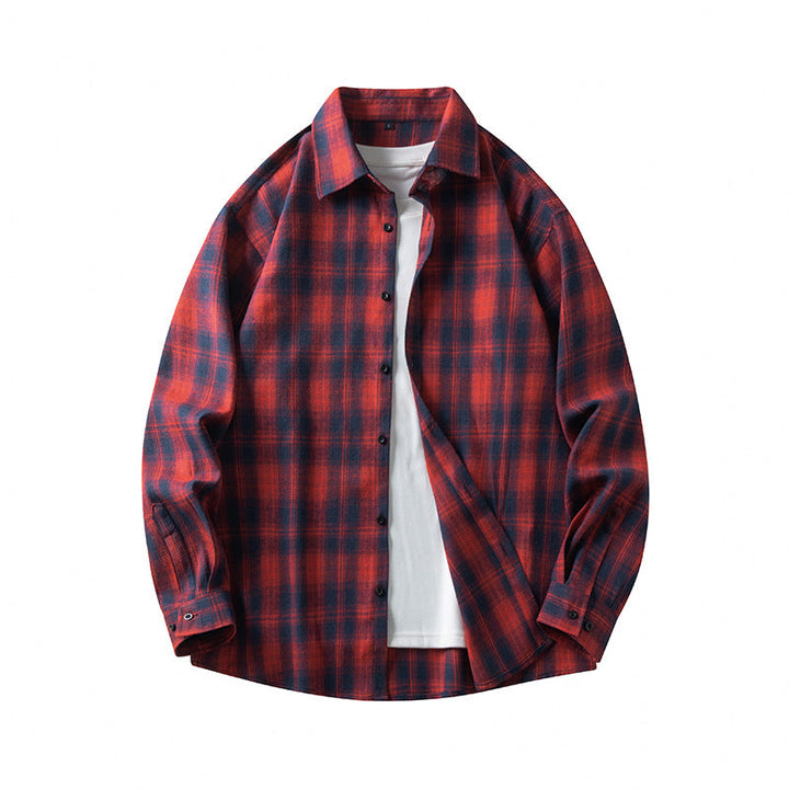 Camicia da uomo dal taglio classico con bottoni e polsini lunghi - stile elegante in mâle décontracté