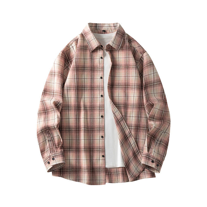 Camicia da uomo dal taglio classico con bottoni e polsini lunghi - stile elegante in mâle décontracté