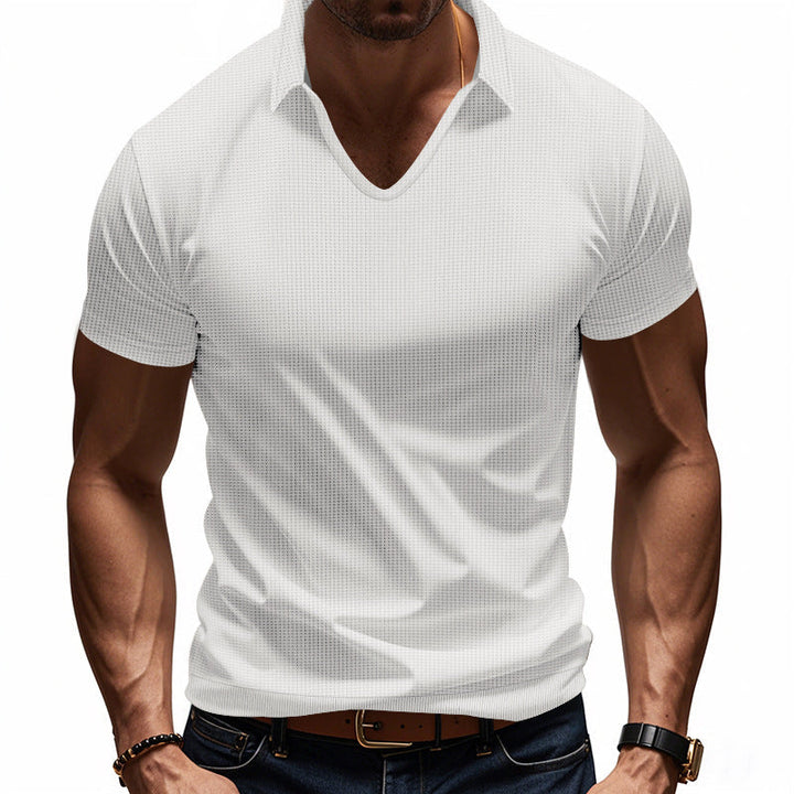 Polo da uomo Coupe Décontractée con scollo a V, maniche corte - abbigliamento confortevole e traspirante