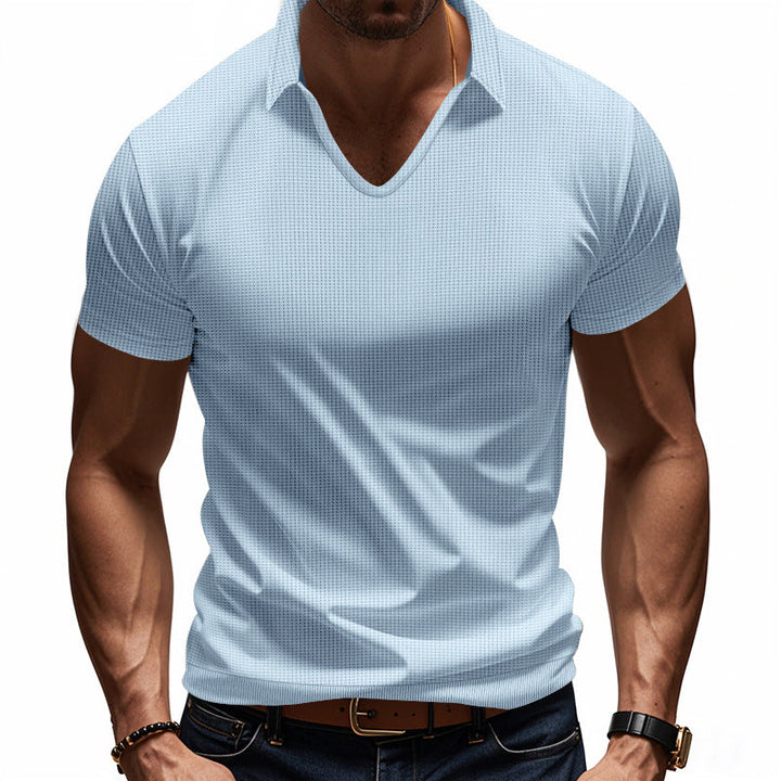 Polo da uomo Coupe Décontractée con scollo a V, maniche corte - abbigliamento confortevole e traspirante