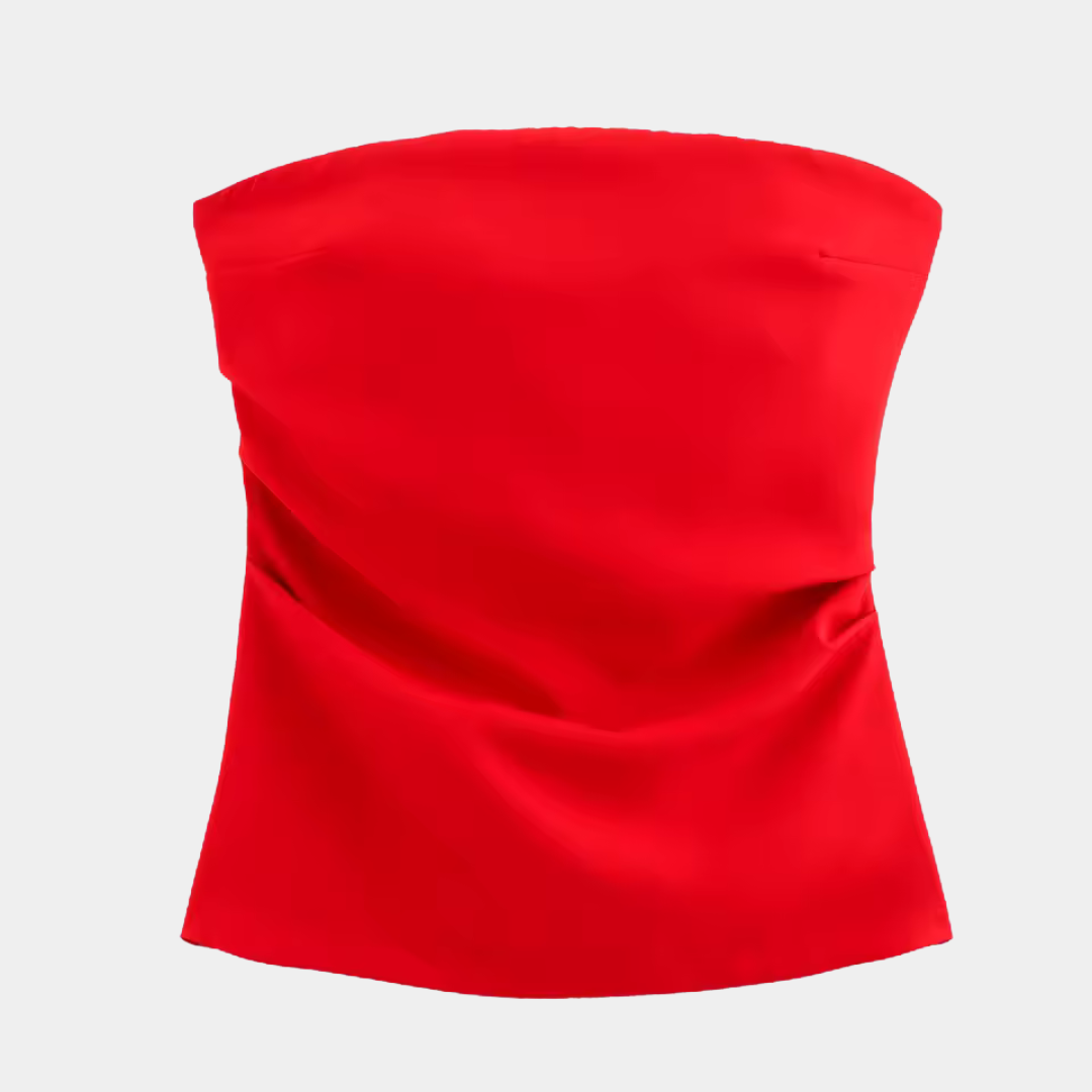 Livia - Camicetta da donna senza spalline elegante e raffinata per un look unico