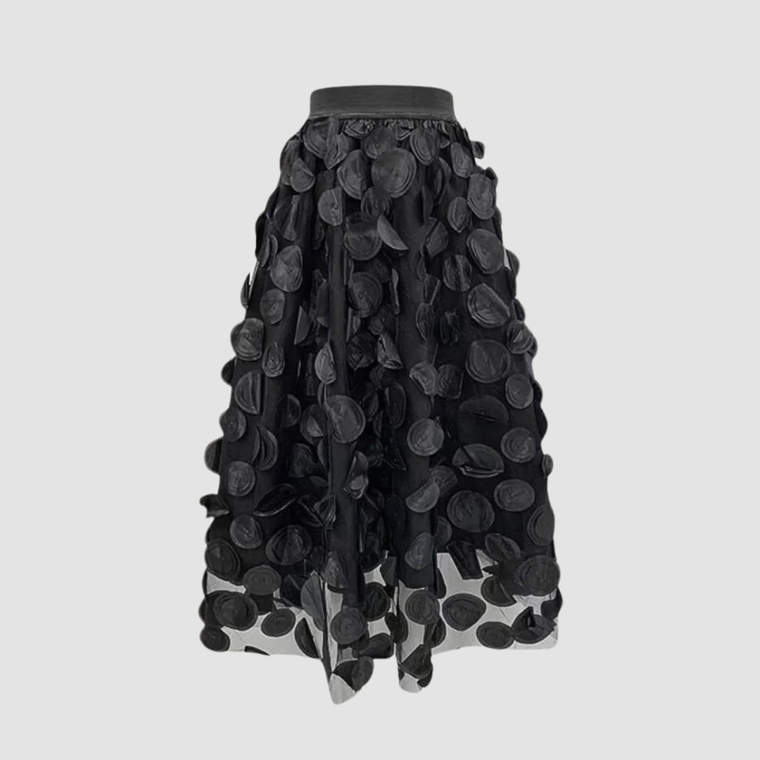 Amara - Elegante gonna vintage a pieghe in delicata maglia di tulle