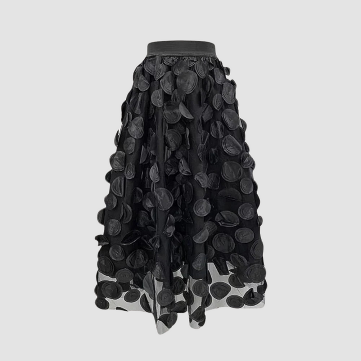 Amara - Elegante gonna vintage a pieghe in delicata maglia di tulle