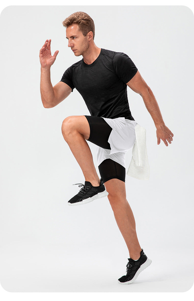 Pantaloncini da fitness a doppio strato da uomo - Comfort e massime prestazioni
