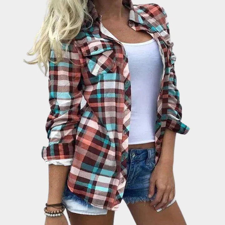 Camicetta da donna Evi Casual con elegante motivo a quadri - un look perfetto e alla moda